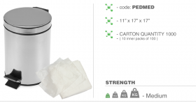 PEDDLE BIN LINER WHITE (BOX 1000)