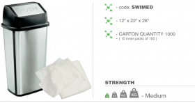 SWING BIN LINER WHITE (BOX 1000)